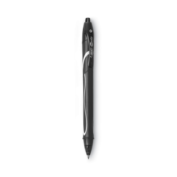 BICRGLCG11BK, BIC® RGLCG11BK Gel-ocity Quick Dry Gel Pen, Retractable,  Medium 0.7 mm, Black Ink, Black Barrel, Dozen