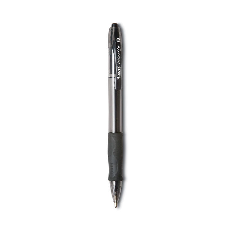 BICGSME509BK, BIC® GSME509BK Ecolutions Round Stic Ballpoint Pen Value  Pack, Stick, Medium 1 mm, Black Ink, Clear Barrel, 50/Pack