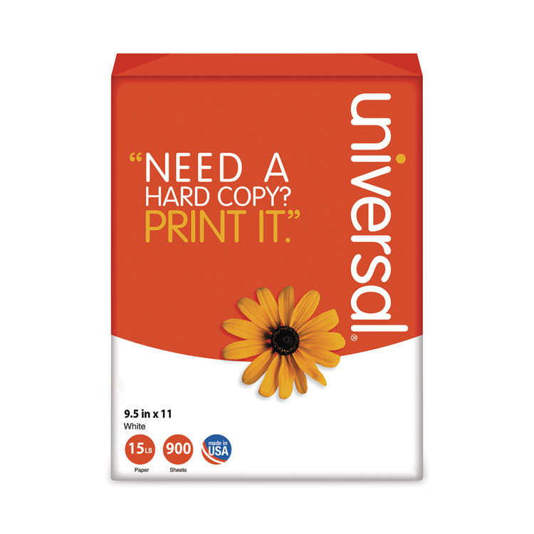 Printout Paper, 1-Part, 0.5 Standard Perforation, 20 lb Bond Weight, 9.5 x  11, White, 2,400/Carton