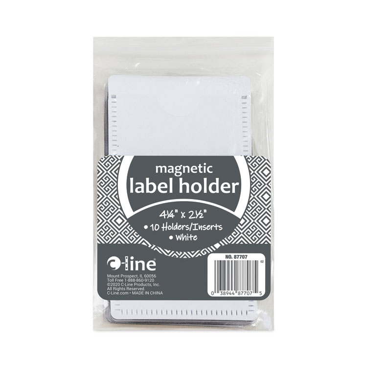 C-Line Self-Adhesive Ring Binder Label Holder, Clear, 1.75 x 3.25