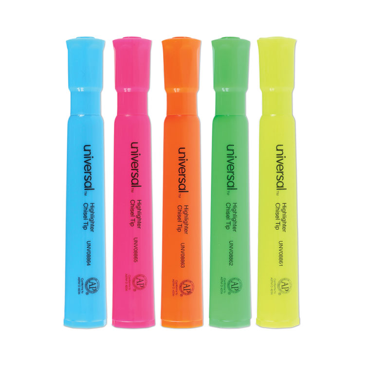  Sharpie 1803277 Gel Highlighter, Assorted Colors, 5 per Set :  Office Products