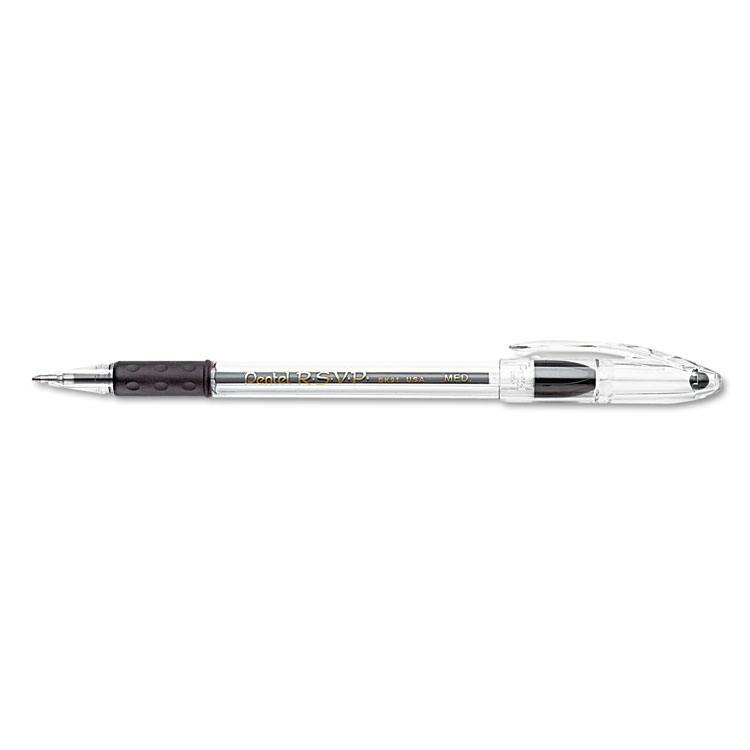 Picture of R.S.V.P. Stick Ballpoint Pen, 1mm, Translucent Barrel, Black Ink, 24/Pack