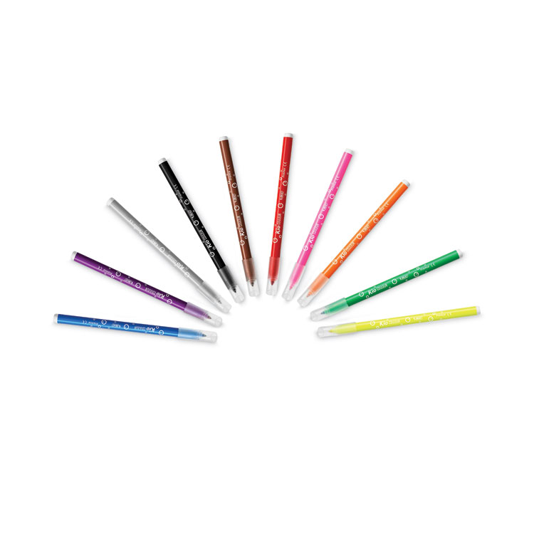 Cra-Z-Art Super Washable Markers, Broad Bullet Tip, Assorted Colors, 10/Set  (1000224)
