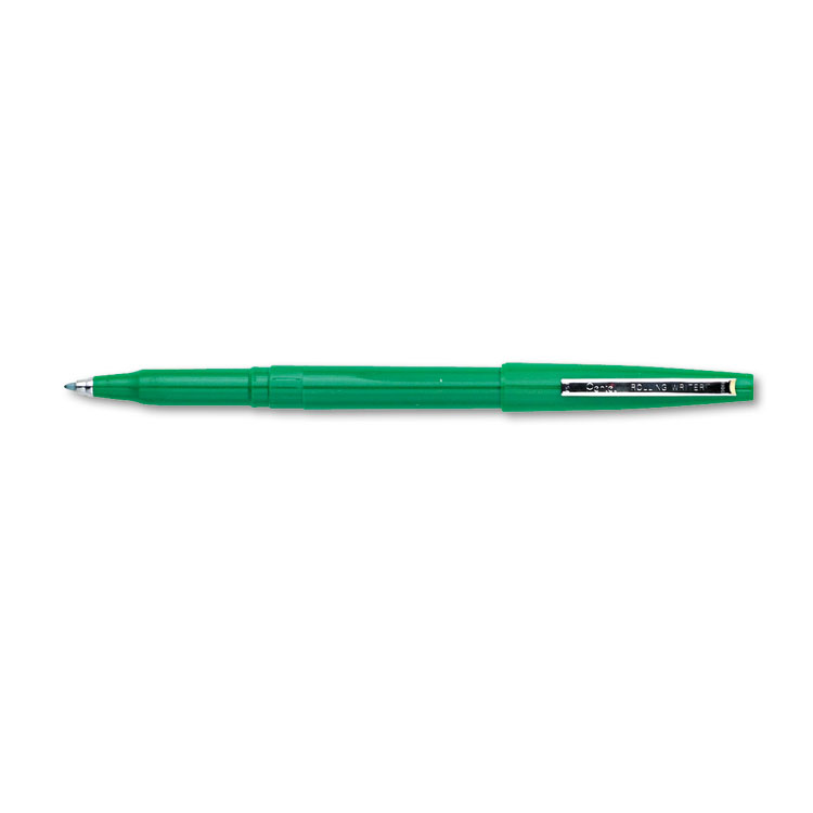 Picture of Rolling Writer Stick Roller Ball Pen, .8mm, Green Barrel/Ink, Dozen