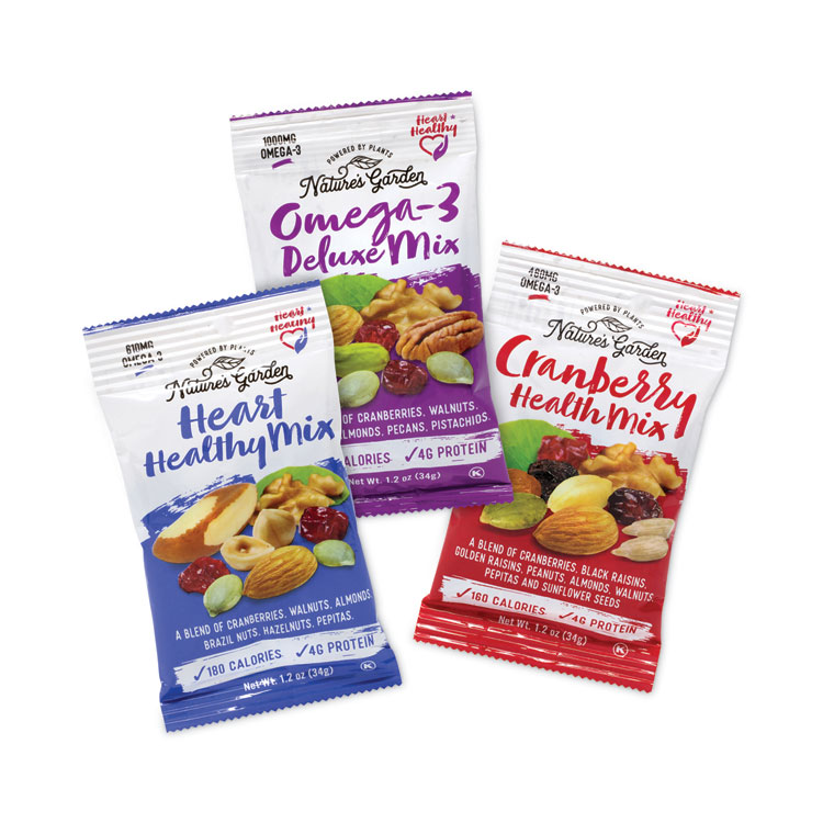 Healthy Trail Mix Snack Packs, 1.2 oz Pouch, 50 Pouches/Carton