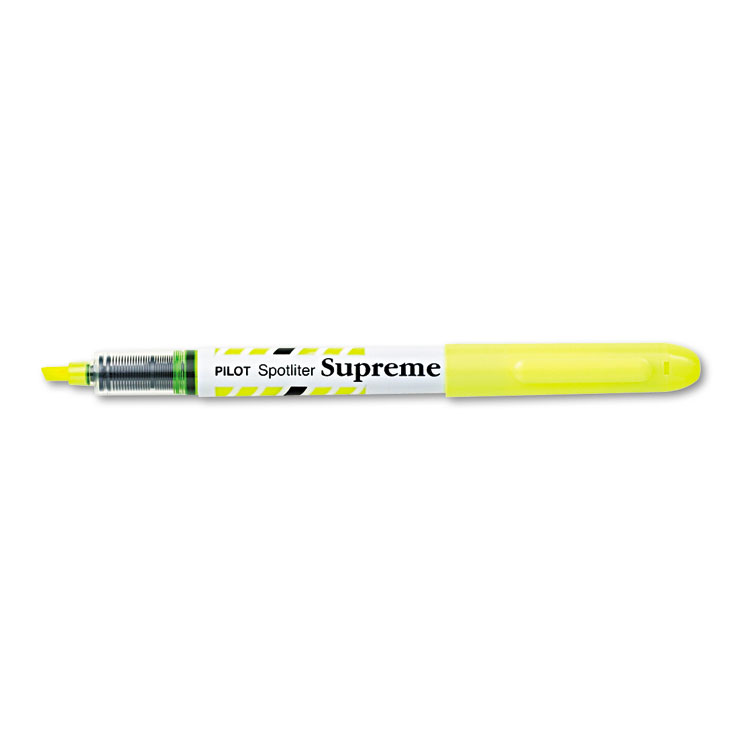 Picture of Spotliter Supreme Highlighter, Chisel Tip, Fluorescent Yellow Ink, Dozen