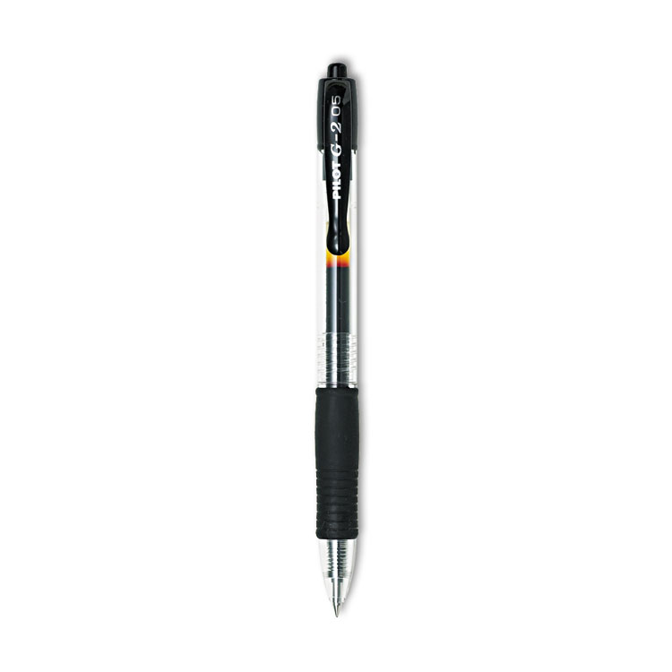 Pilot VBall RT Liquid Ink Retractable Roller Ball Pen, 0.5mm, Black Ink,  Black/White Barrel, PIL26106