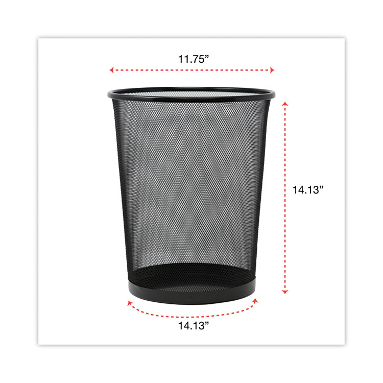 Safco Canmeleon Indoor/Outdoor Open Top Pentagon Trash Can 30 Gallon Black