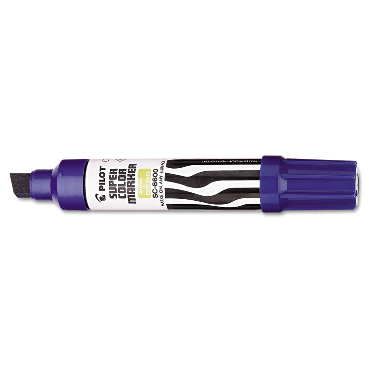 Picture of Jumbo Refillable Permanent Marker, Chisel Tip, Blue