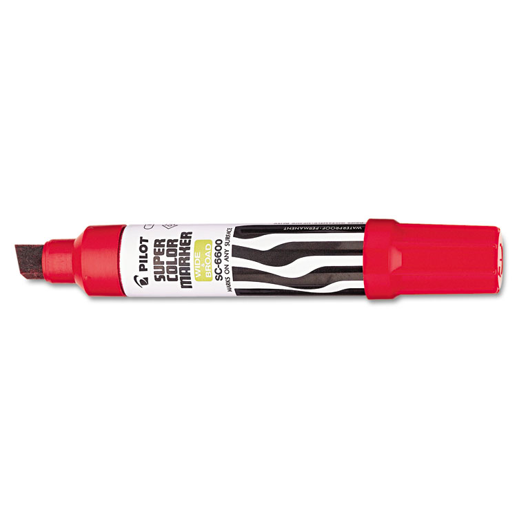 Picture of Jumbo Refillable Permanent Marker, Chisel Tip, Red