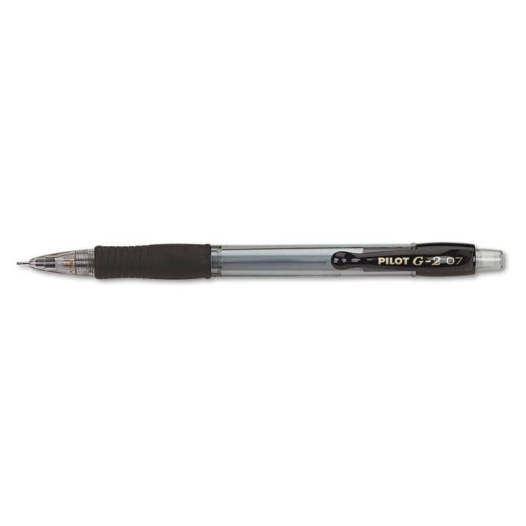 Picture of G-2 Mechanical Pencil, 0.7mm, Clear w/Black Accents, Dozen