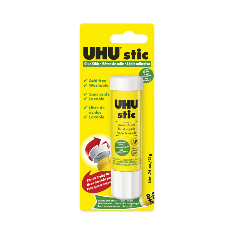 UHU 99649, Stic Permanent Glue Stick, 0.74 oz, Dries Clear