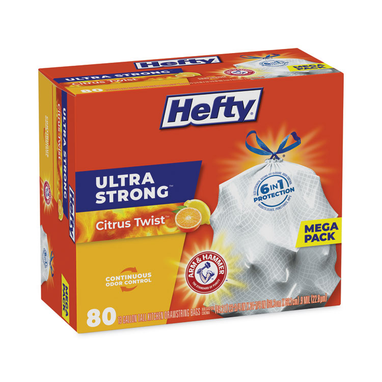 PCTE88354CT | Hefty® E88354CT Ultra Strong Scented Tall White Kitchen ...
