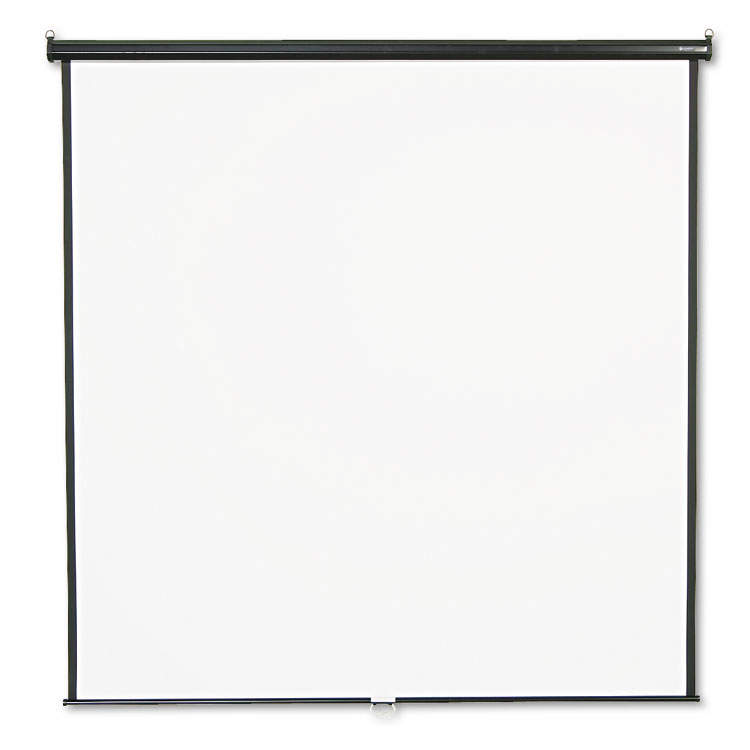 Picture of Wall or Ceiling Projection Screen, 84 x 84, White Matte, Black Matte Casing