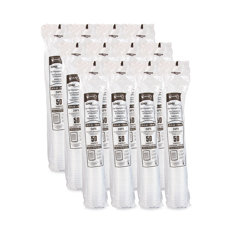 DCC24PX Dart® 24PX Conex Clear Cold Cups, 24 oz, 50/Bag, 12 Bags
