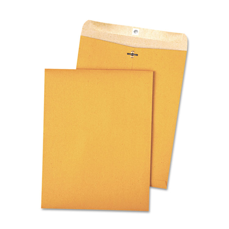 Picture of 100% Recycled Brown Kraft Clasp Envelope, 9 x 12, Brown Kraft, 100/Box