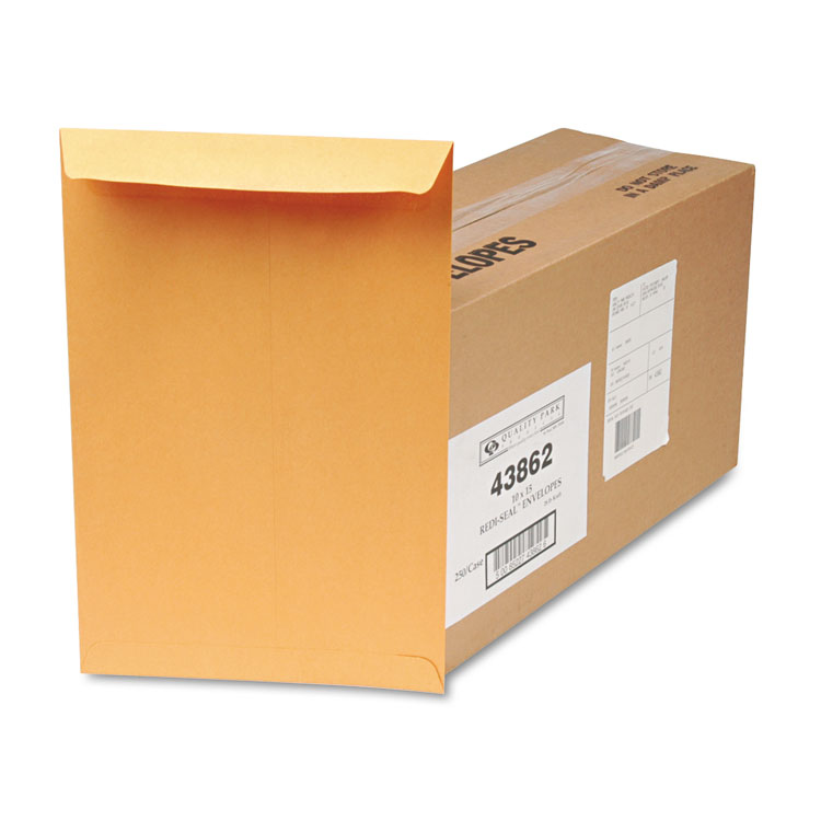 Picture of Redi Seal Catalog Envelope, 10 x 15, Brown Kraft, 250/Box