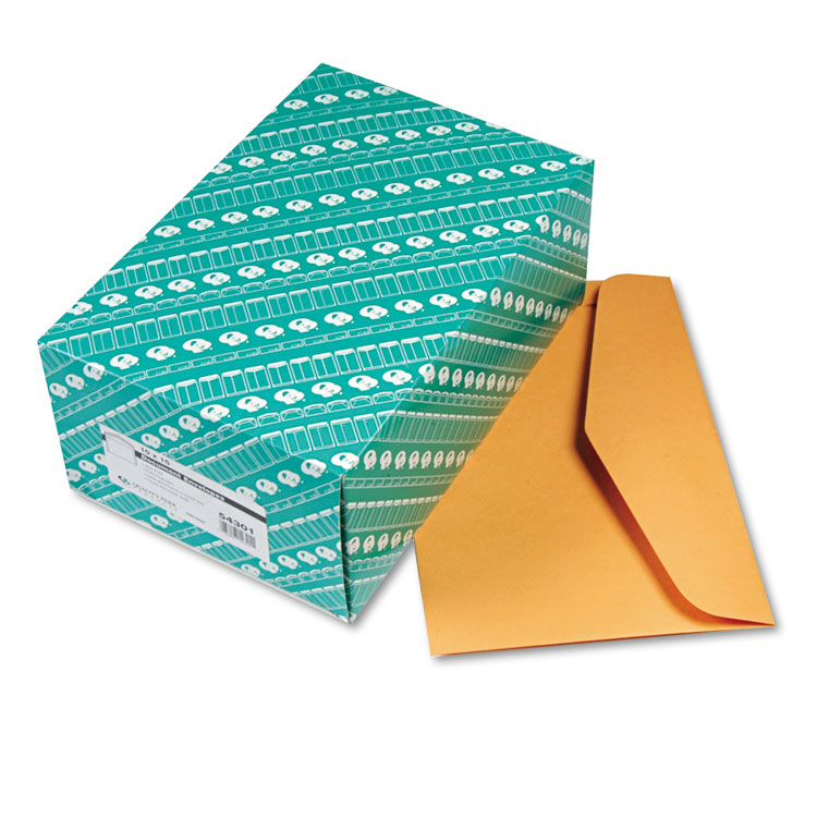 Picture of Open Side Booklet Envelope, 15 x 10, Brown Kraft, 100/Box