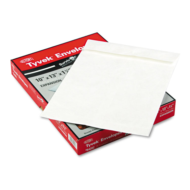 Picture of Tyvek Expansion Mailer, 10 x 13 x 1 1/2, White, 25/Box