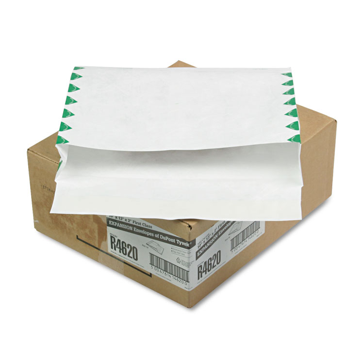Picture of Tyvek Book Expansion Mailer, First Class, 10 x 13 x 2, White, 100/Carton