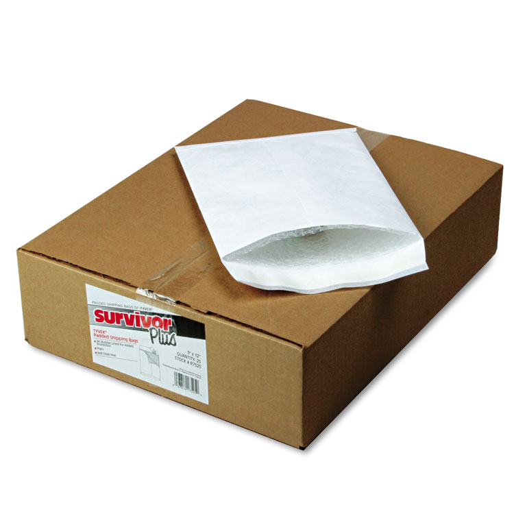 Picture of DuPont Tyvek Air Bubble Mailer, Self Seal, 9 x 12, White, 25/Box
