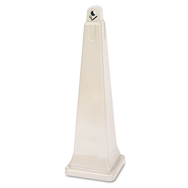 Picture of GroundsKeeper Cigarette Waste Collector, Pyramid, Plastic/Steel, Beige