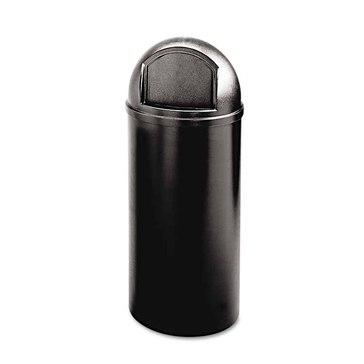 Picture of Marshal Classic Container, Round, Polyethylene, 25gal, Black