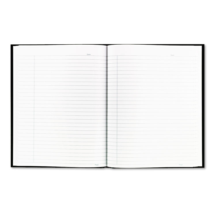 Picture of Business Notebook w/Black Cover, College Rule, 9 1/4 x 7 1/4, 192 Sheets