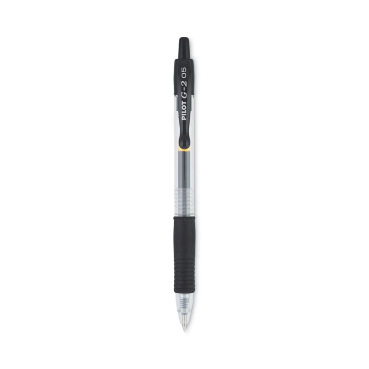 PIL31002, Pilot® 31002 G2 Premium Gel Pen, Retractable, Extra-Fine 0.5 mm,  Black Ink, Smoke Barrel, Dozen