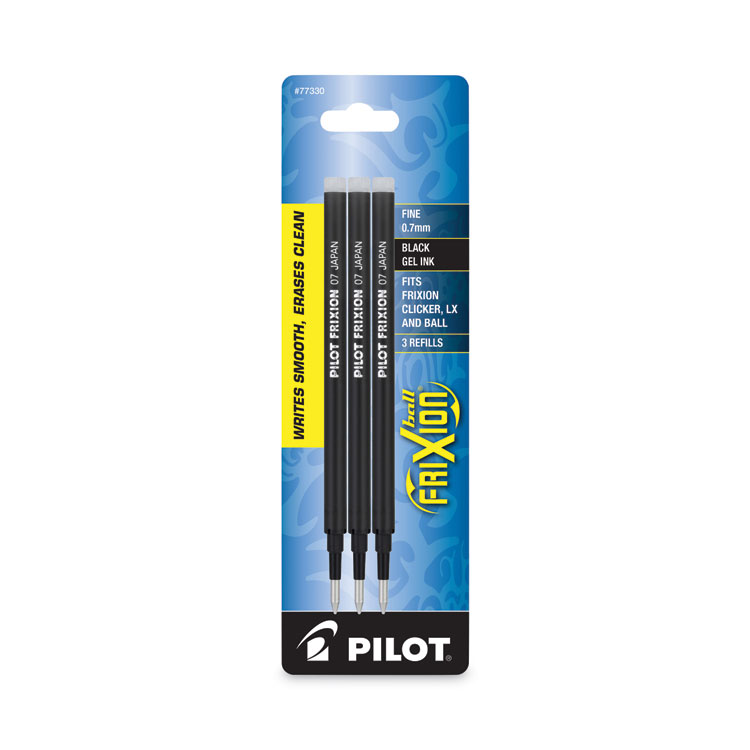Pilot 32465 FriXion ColorSticks Erasable Gel Ink Pens, Black, 0.7mm - 1 dozen