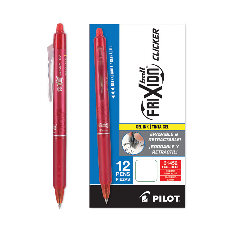 PIL31452 | Pilot® 31452 FriXion Clicker Erasable Gel Pen, Retractable ...