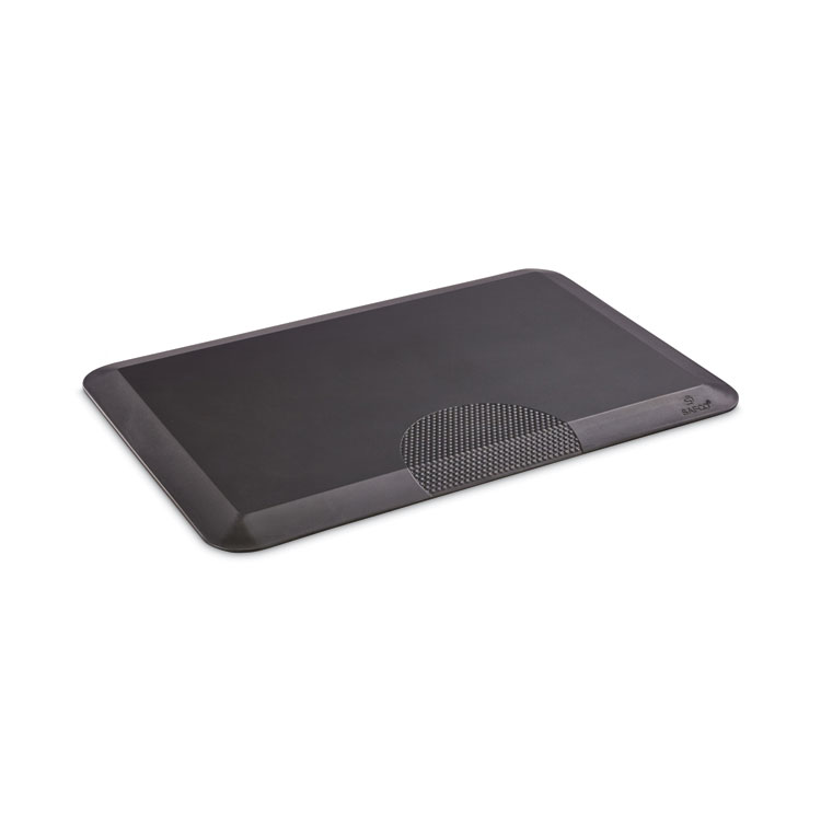 Crown FL2436BK Ribbed Vinyl Anti-Fatigue Mat, 24 x 36, Black