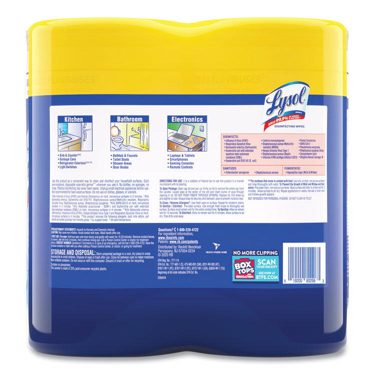 Windex 319248 25-Count Electronics Cleaner Wipes - 12/Case