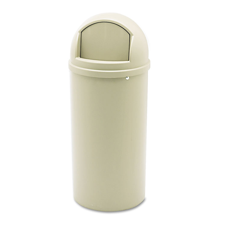 Picture of Marshal Classic Container, Round, Polyethylene, 15gal, Beige