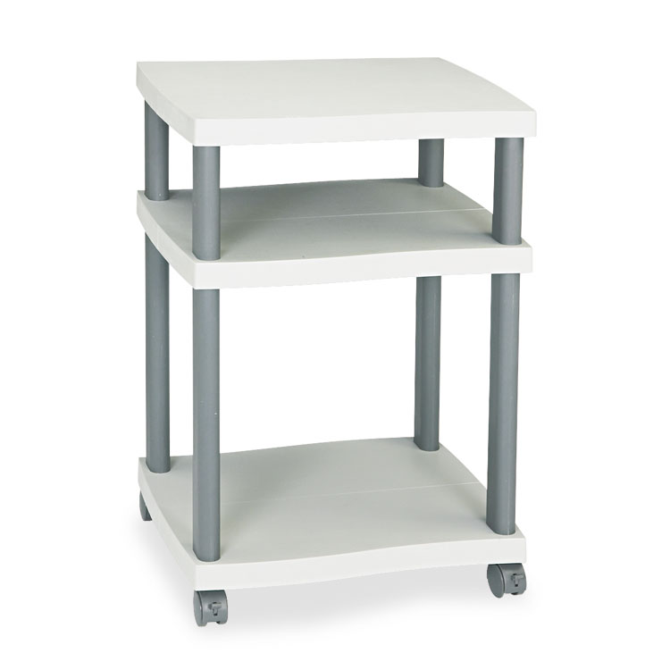 Picture of Wave Design Printer Stand, Three-Shelf, 20w x 17-1/2d x 29-1/4h, Charcoal Gray