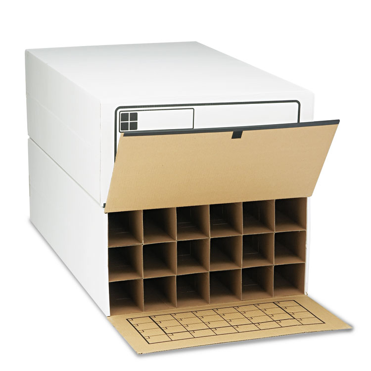 Picture of Tube-Stor Roll File, Storage Box, 24 x 37-1/2 x 12, White, 2/Ctn