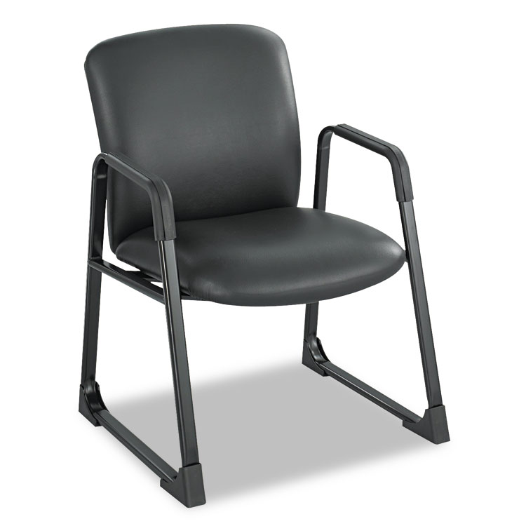 Picture of Uber Series Big & Tall Sled Base Guest Chair, Vinyl, Black