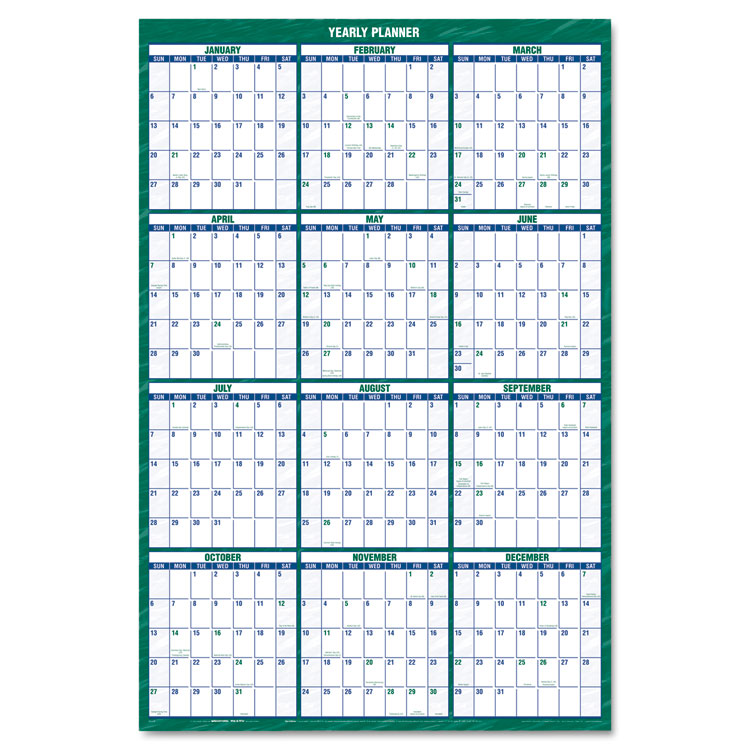 Picture of Vertical Erasable Wall Planner, 32 x 48