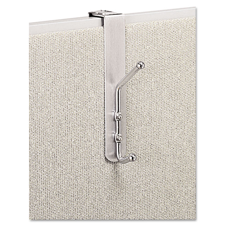 Picture of Over-The-Panel Double-Garment Hook, Satin Aluminum/Chrome