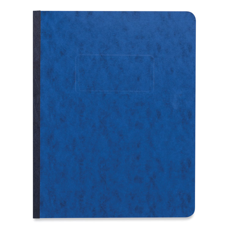Pressboard Report Cover, Two-Piece Prong Fastener, 3" Capacity, 8.5 X 11, Dark Blue/dark Blue
