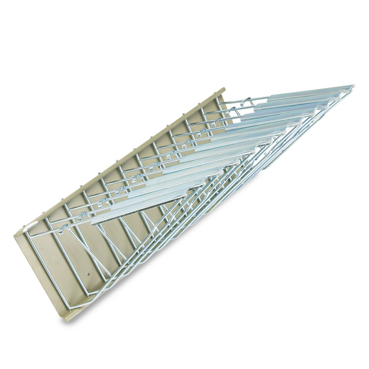 Picture of Sheet File Pivot Wall Rack, 12 Hanging Clamps, 24w x 14 3/4d x 9 3/4h, Sand