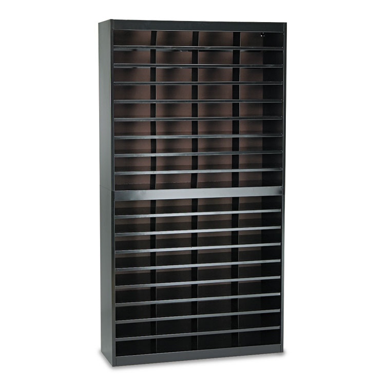 Picture of Steel/Fiberboard E-Z Stor Sorter, 72 Sections, 37 1/2 x 12 3/4 x 71, Black