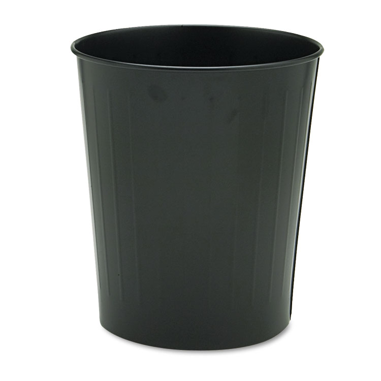 Picture of Round Wastebasket, Steel, 23.5qt, Black