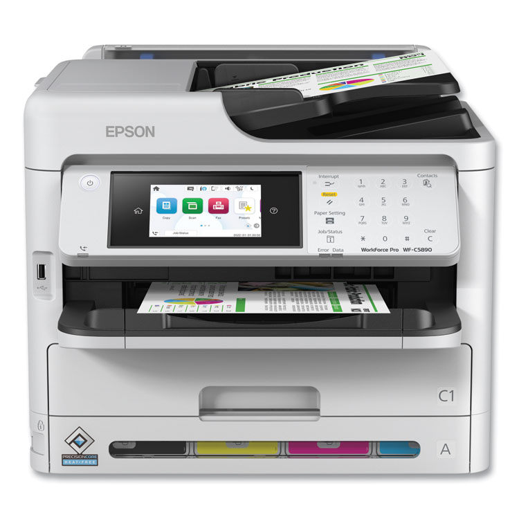 Epson WorkForce Pro WF-C5890 Wireless Inkjet Multifunction Printer - Color