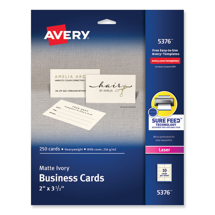 AVE5376 CARD,BUS,LSR,250/PK,IVY