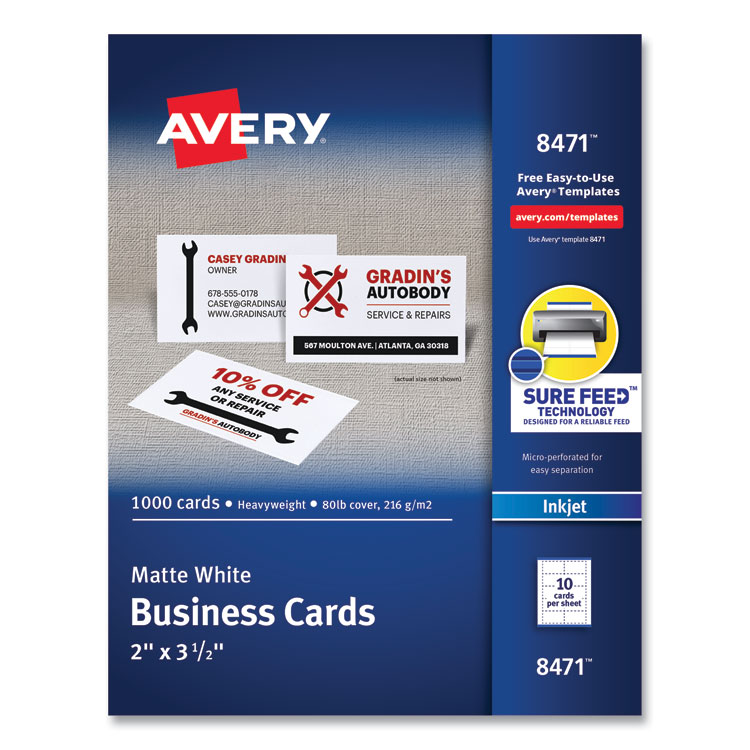 AVE8471 CARD,BUSINS,IJ,1000BX,WHT