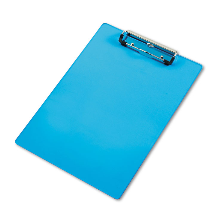 Picture of Acrylic Clipboard, 1/2" Capacity, Holds 8-1/2w x 12h, Transparent Blue