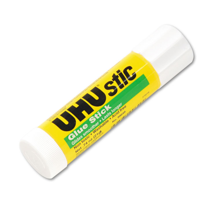 Avery Glue Stic Washable, Nontoxic, Permanent Adhesive, 1.27 oz., 6 Sticks (98073)