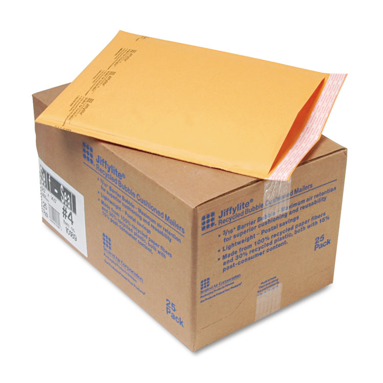 Picture of Jiffylite Self Seal Mailer, #4, 9 1/2 x 14 1/2, Gold Brown, 25/Carton