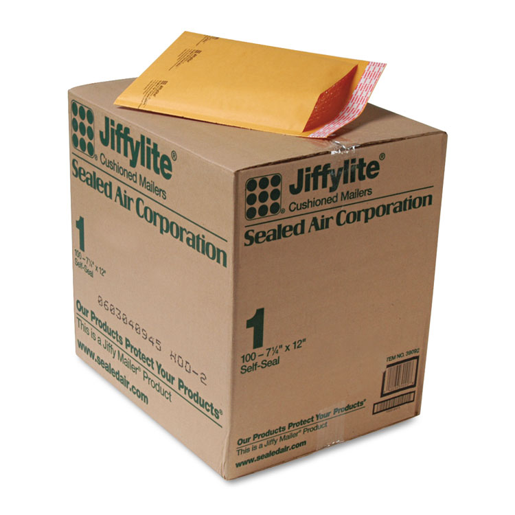 Picture of Jiffylite Self Seal Mailer, #1, 7 1/4 x 12, Golden Brown, 100/Carton